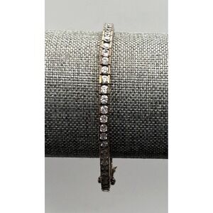 Light Vermeil Sterling Silver 925 Cubic Zirconia CZ 3.5MM Tennis Bracelet